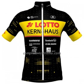 Maglia 2023 Lotto-Kern Haus Manica Corta Giallo Nero